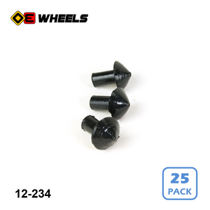 12-234 Mushroom Plugs Black (25PC)