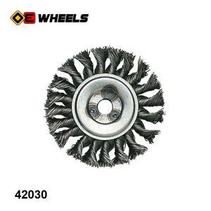 Wire Wheel 4" - 3/8" @ 1/2" AH Twisted Wire