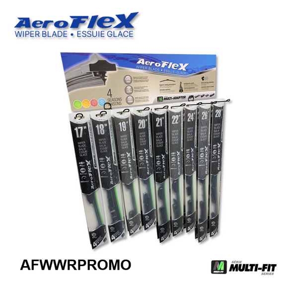 AFWWRPROMO - AeroFlex Wiper Blade Wall Rack & Wiper Promo