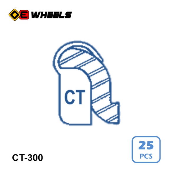 CT-3.00 oz Heavy Duty Truck (CT) Style clip on weight - uncoated