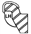 LHS-200 oz LH style lead clip-on weight - coated