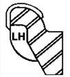 LHS-150 oz LH style lead clip-on weight - coated