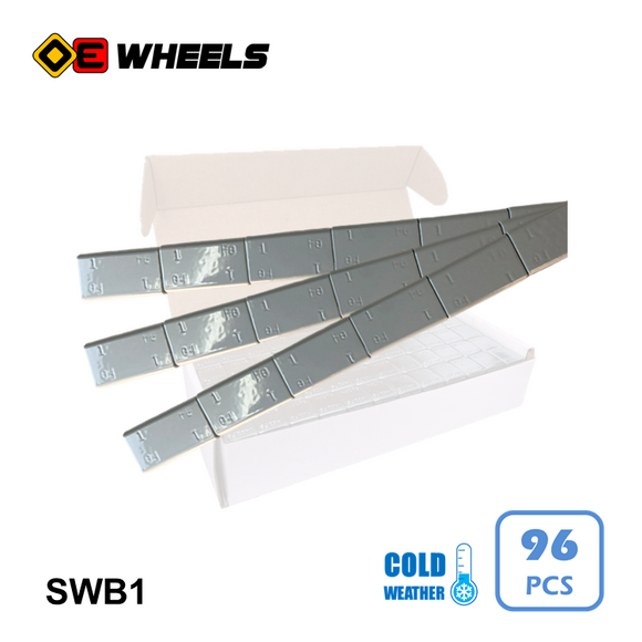 SWB1 - 1oz Box GREY Stick on weights coated CW 16x6