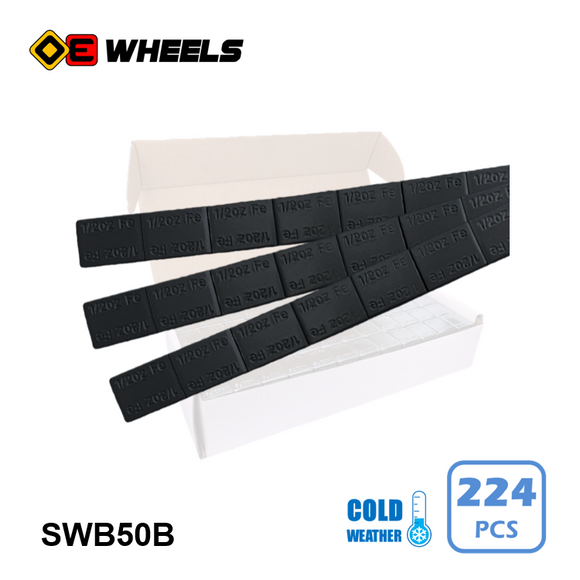 SWB50B - 50oz Box BLACK Stick on weights coated CW 28x4