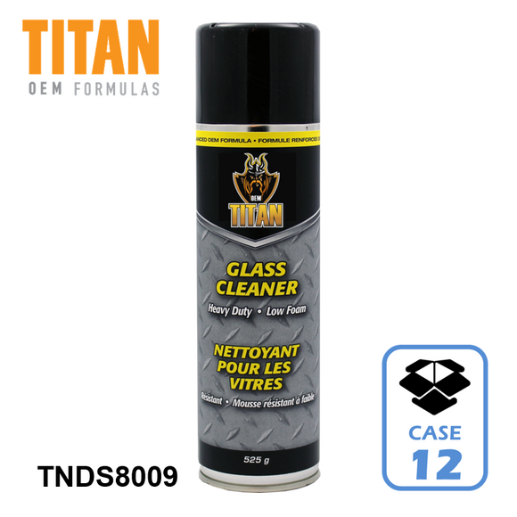 Titan - GLASS CLEANER - Heavy Duty - Low Foaming 525g Aerosol
